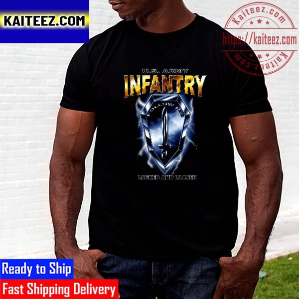 US Army Infantry Locked And Loaded Vintage T-Shirt