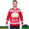 Unifinz Mushroom Ugly Sweater Mushroom Christmas Snowflakes Pattern Green Sweater 2022