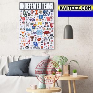 Undefeated Teams By FOX College Hoops Art Decor Poster Canvas