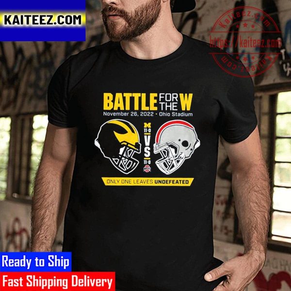 Valiant University Of Michigan Football Vs Ohio State 2022 Battle For The W Vintage T-Shirt