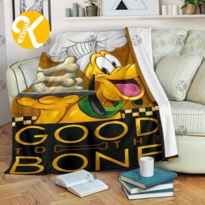 Vintage Disney Good The Bone Pluto Funny Chef Throw Blanket