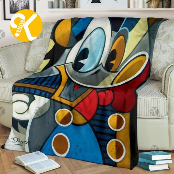 Vintage Disney Graphic Artwork Donald Duck Throw Blanket