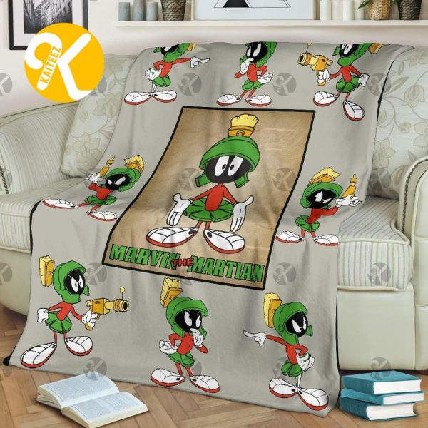 Vintage Disney Marvin the Martian Throw Blanket