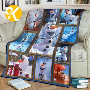 Vintage Disney Olaf Funny Frozen Throw Blanket