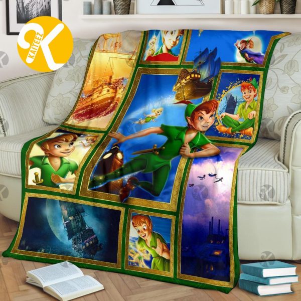 Vintage Disney Peter Pan Throw Blanket