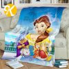 Vintage Disney Princess Beauty And The Beast Dacing In The Castle Throw Blanket