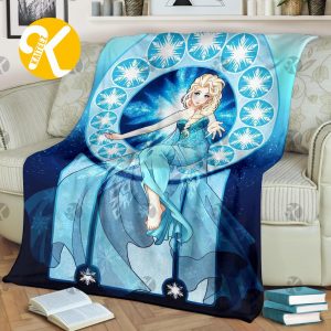 Vintage Disney Princess Elsa Artwork Frozen Throw Blanket