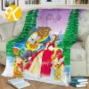 Vintage Disney Princess Rapunzel Lovely Cartoon Scenes Throw Blanket