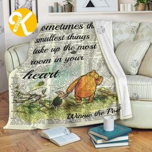Vintage Disney Quote Winnie The Pooh In Paper Background Throw Blanket