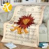 Vintage Disney Song Lyric Hakuna Matata Lion King Throw Blanket