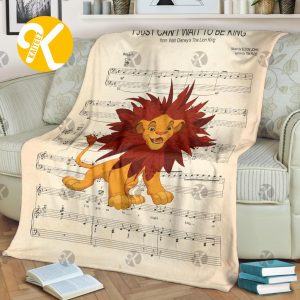 Vintage Disney Song Lyrics Simba Lion King Throw Blanket