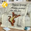 Vintage Disney Tigger Winnie The Pooh Yellow And Brown Throw Blanket