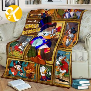 Vintage Disney Uncle Scrooge McDuck Throw Blanket