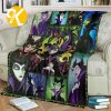 Vintage Disney Villain Maleficent Artwork Throw Blanket