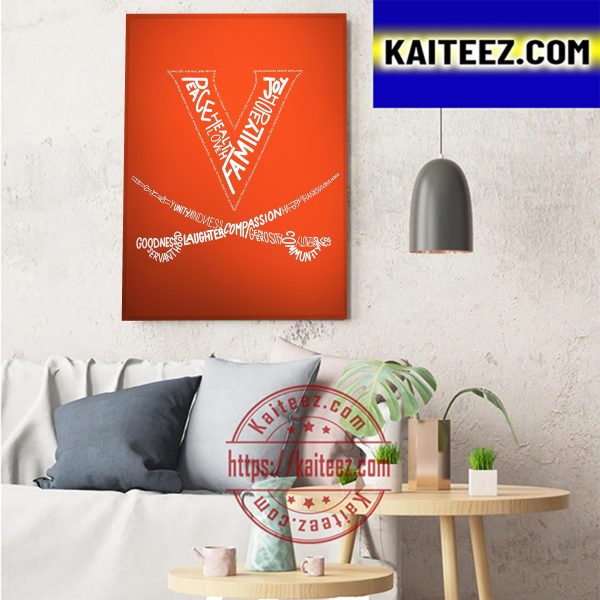 Virginia Cavaliers Happy Thanksgiving Art Decor Poster Canvas