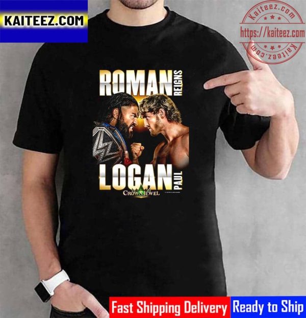 WWE Crown Jewel Roman Reigns Vs Logan Paul Vintage T-Shirt