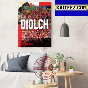 Wales Football Team Diolch The Red Wall Art Decor Poster Canvas