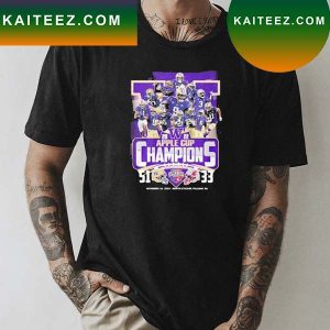 Washington Huskies Win Washington State Cougars Football 2022 Apple Cup Champions T-Shirt