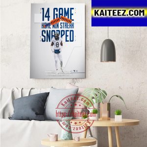 West Virginia Football 14 Game Home Win Streak Snapped Art Decor Poster Canvas