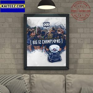 West Virginia Mountaineers Big 12 Champions Art Decor Poster Canvas