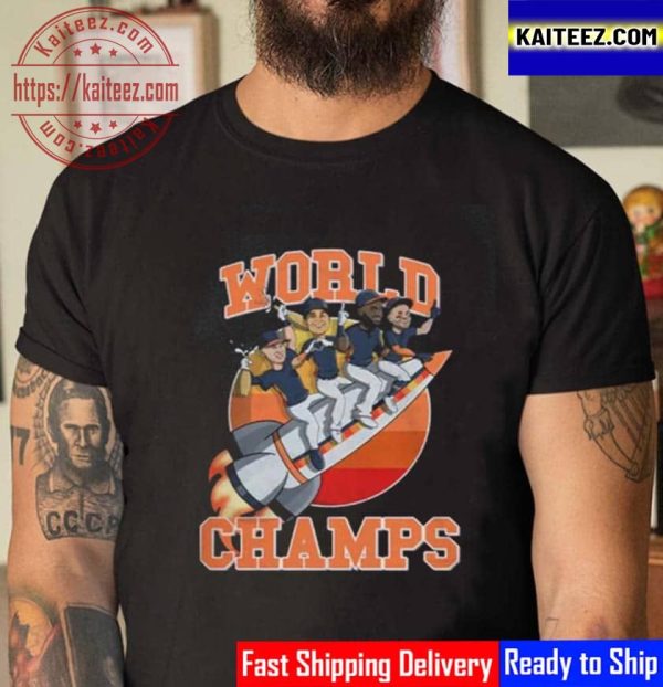 World Champs Houston Astros Rocket 2022 Vintage T-Shirt