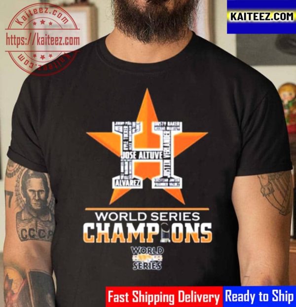 World Series Champions 2022 Houston Astros Team Vintage T-Shirt