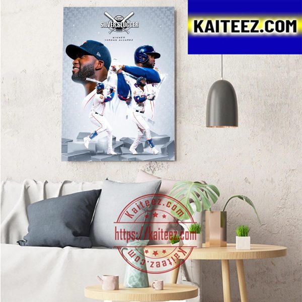 Yordan Alvarez 2022 Silver Slugger Award Winner Art Decor Poster Canvas