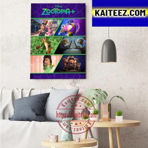 Zootopia On Disney+ Art Decor Poster Canvas
