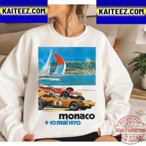 1970 Monaco Grand Prix Racing Poster Vintage T-Shirt