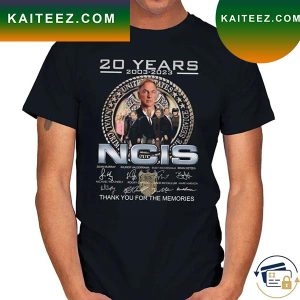 20 years 2003 2023 NCIS thank you for the memories signatures T-shirt