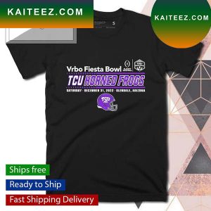 2022 CFP Semifinal Vrbo Fiesta Bowl TCU Team Helmet T-shirt