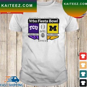 2022 Cfp Semifinal Vrbo Fiesta Bowl Tcu Vs Michigan Logo Matchup T-Shirt
