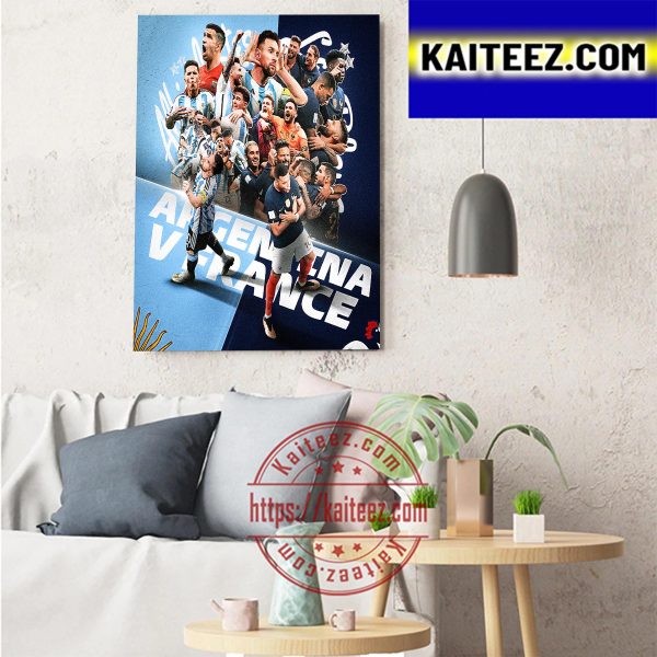 2022 FIFA World Cup Final Is Set Argentina Vs France Art Decor Poster Canvas