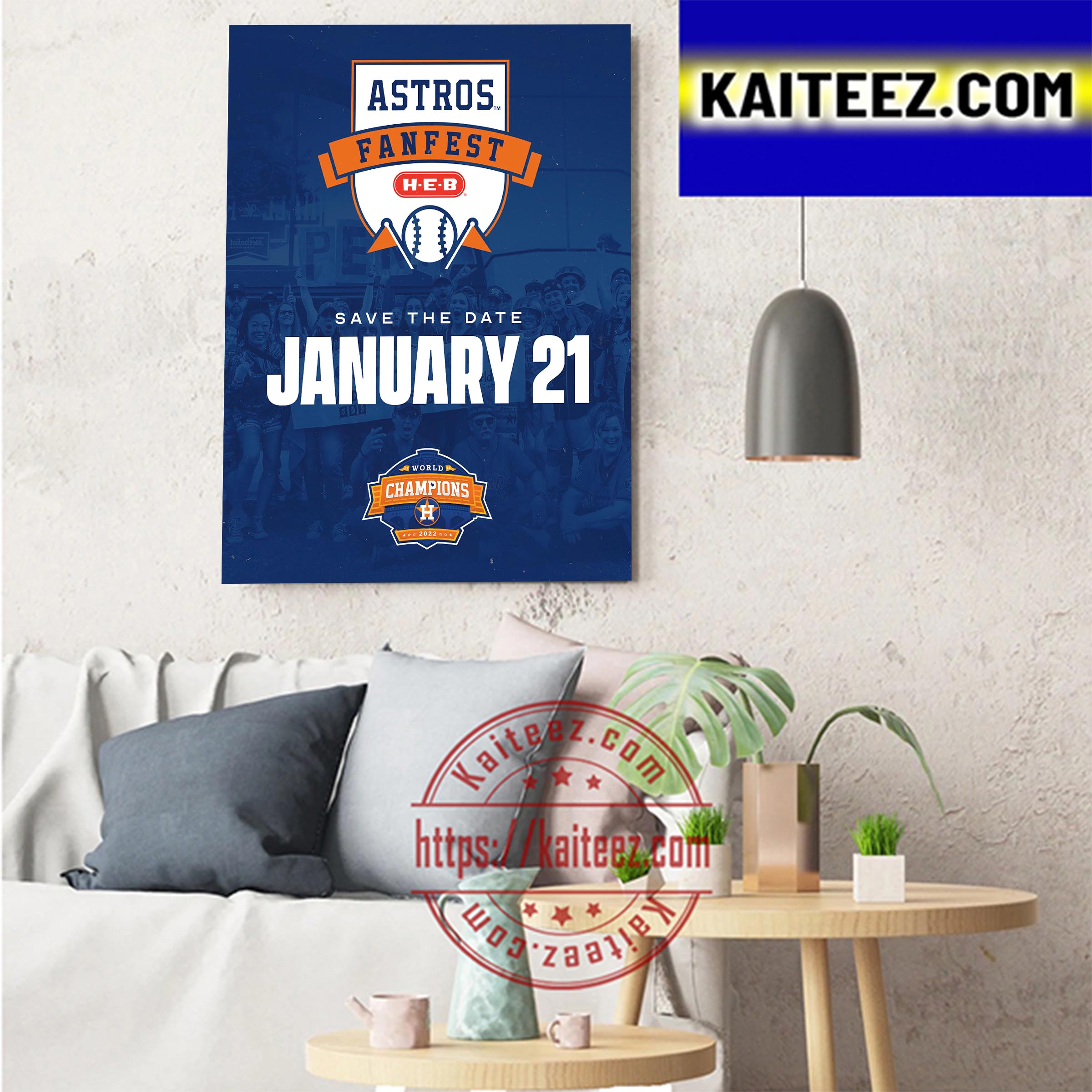 2022 MLB World Champions Houston Astros Fan Fest Art Decor Poster
