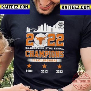2022 NCAA Womens Volleyball National Champions Texas Longhorn Skyline Vintage T-Shirt