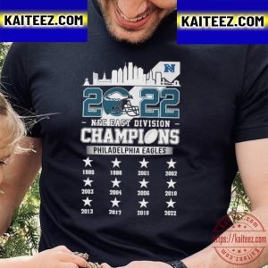 2022 NFC East Champions Philadelphia Eagles Skyline Vintage T-Shirt