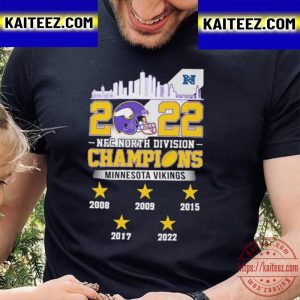2022 NFC North Division Champions Minnesota Vikings 2008 2022 Vintage T-Shirt