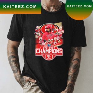 2022 NFC west Champions San Francisco 49ers team signatures T-shirt