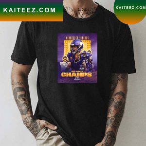 2022 Nfc North Champions Minnesota Vikings Cinched T-Shirt