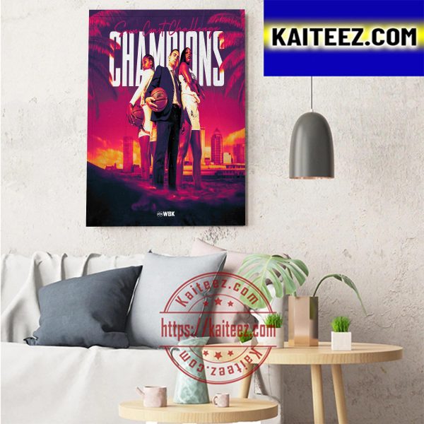 2022 Sun Coast Challenge Champions Are Mississippi State Womens Basketball Art Decor Poster Canvas