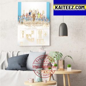 2022 World Cup Champions Are Argentina Art Decor Poster Canvas