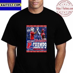 3rd Consecutive Season The Buffalo Bills Are 2022 AFC East Champions Vintage T-Shirt