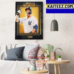 Aaron Judge 2022 All MLB First Team OF New York Yankees Art Decor Poster Canvas