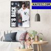 Aaron Judge 2022 Individual AL Season Ranks With New York Yankees MLB Art Decor Poster Canvas