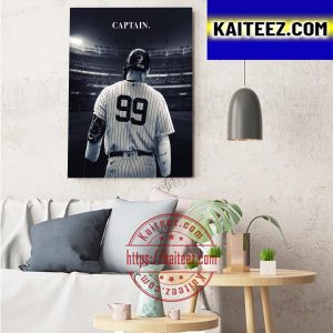 Aaron Judge Is Officially The 16th Captain In New York Yankees MLB Art Decor Poster Canvas