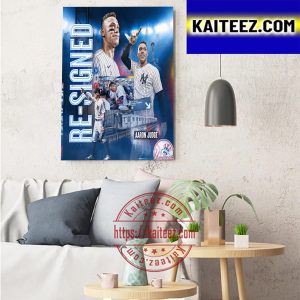 Aaron Judge Re-Signed New York Yankees MLB Art Decor Poster Canvas