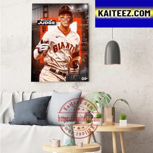 Aaron Judge Welcome To The Bay San Francisco Giants MLB Art Decor Poster Canvas