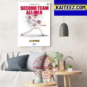 Aaron Nola 2022 All MLB Second Team Pitcher Philadelphia Phillies Art Decor Poster Canvas