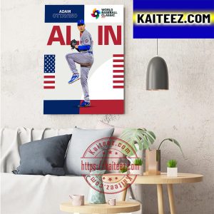 Adam Ottavino Is All In For Team USA In World Baseball Classic 2023 Art Decor Poster Canvas