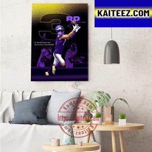 Adam Thielen 3rd All Time In Receptions And Receiving Touchdowns Of Minnesota Vikings Art Decor Poster Canvas